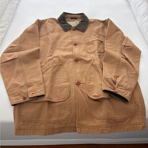 L.L. Bean Tan Field Jacket with Green Label Detailing